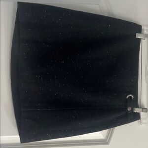 Banana Republic Black Mini Skirt with Speckled Design